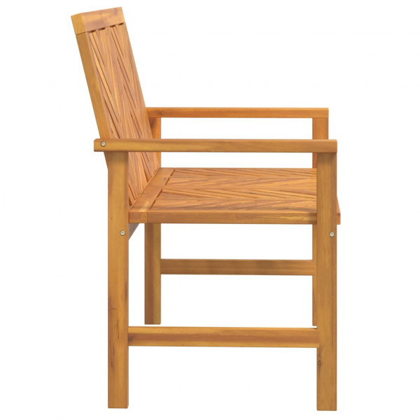 Banco de jardín madera maciza de acacia 109 cm M 4