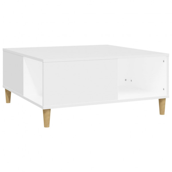Mesa de centro madera contrachapada blanco 80x80x36.5 cm M 2