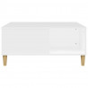 Mesa de centro madera contrachapada blanco 80x80x36.5 cm 5