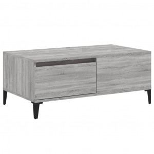 Mesa de centro madera contrachapada gris Sonoma 90x50x36.5 cm H