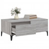 Mesa de centro madera contrachapada gris Sonoma 90x50x36.5 cm 5