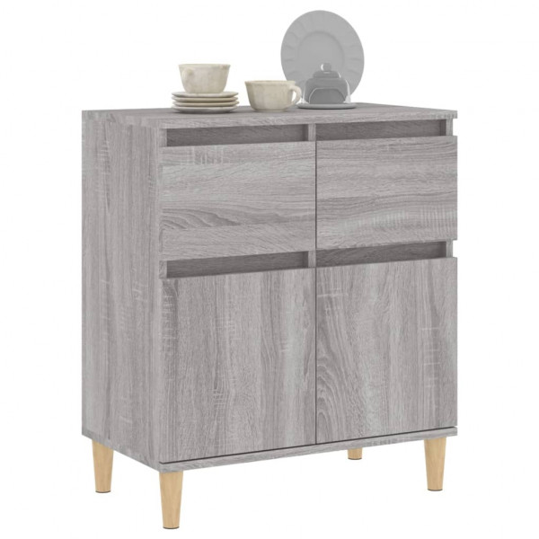 Aparador de madera contrachapada gris Sonoma 60x35x70 cm M 4