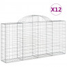 Cestos gabião arqueados 12 pcs 200x30x100/120 ferro galvanizado 2
