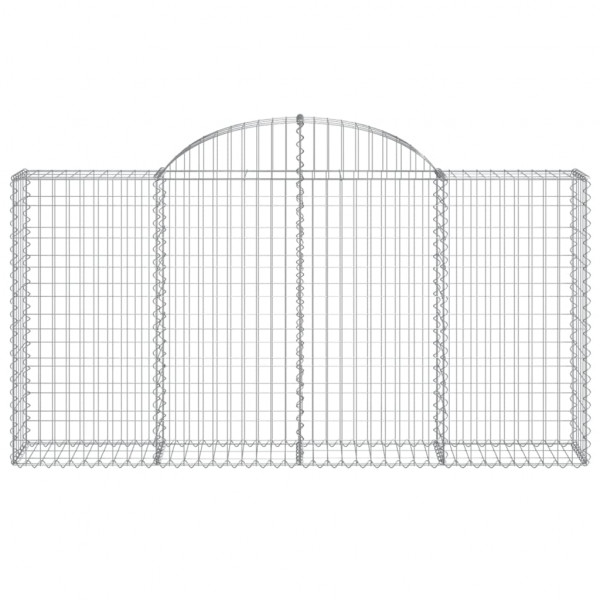 Cestos gabião arqueados 10 pcs 200x30x100/120 ferro galvanizado M 4