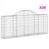 Cestos gabião arqueados 20pcs 200x30x80/100cm ferro galvanizado 2