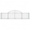 Cestos gabião arqueados 3 pcs 200x50x40/60 cm ferro galvanizado 4