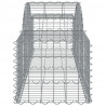 Cestos gabião arqueados 3 pcs 200x50x40/60 cm ferro galvanizado 5