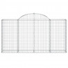 Cestos gabião arqueados 4pcs 200x30x100/120cm ferro galvanizado 4