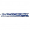 Cojín banco jardín tela Oxford a rayas azul y blanco 150x50x7cm 4