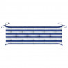 Cojín banco jardín tela Oxford a rayas azul y blanco 150x50x7cm 5