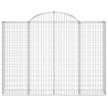 Cestos gabião arqueados 8pcs 200x30x140/160cm ferro galvanizado 4