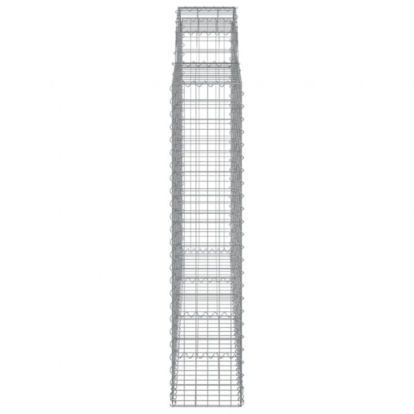 Cestas gaviones 8 uds forma de arco hierro 200x30x140/160 cm M 5