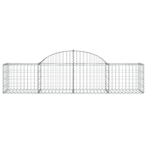 Cestos gabião arqueados 13pcs 200x50x40/60 cm ferro galvanizado M 4