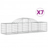 Cestos gabião arqueados 7 pcs 200x50x40/60 cm ferro galvanizado 2