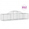 Cestos gabião arqueados 12pcs 200x50x40/60 cm ferro galvanizado 2
