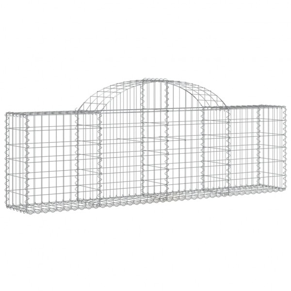 Cestos gabião arqueados 14pcs 200x30x60/80 cm ferro galvanizado M 3