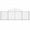 Cestas de gaviones 9 uds forma de arco hierro 200x30x60/80 cm 4