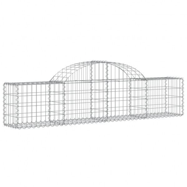Cestos gabião arqueados 6 pcs 200x30x40/60 cm ferro galvanizado M 3