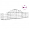 Cestos gabião arqueados 11pcs 200x30x40/60 cm ferro galvanizado 2