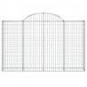 Cestos gabião arqueados 4pcs 200x30x120/140cm ferro galvanizado 4