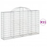 Cestos gabião arqueados 11pcs 200x30x120/140 ferro galvanizado 2