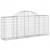 Cestos gabião arqueados 8 pcs 200x30x80/100cm ferro galvanizado 3