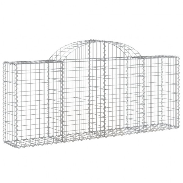 Cestos gabião arqueados 14pcs 200x30x80/100cm ferro galvanizado M 3