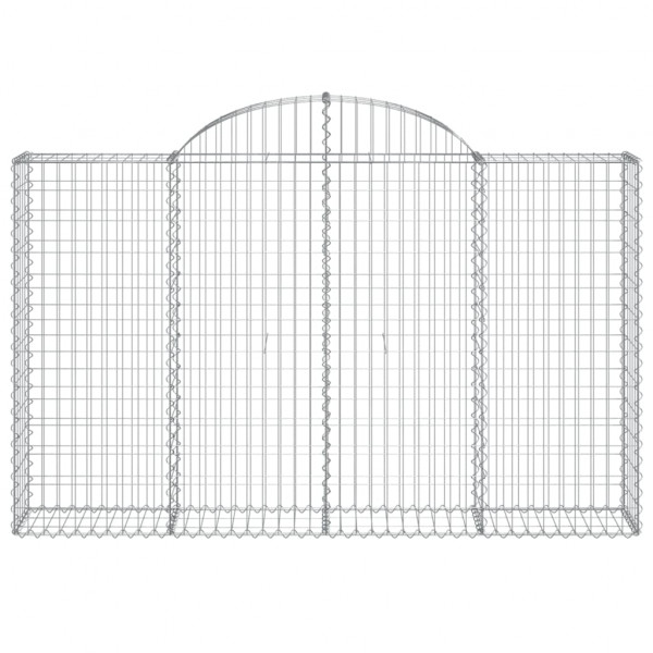 Cestos gabião arqueados 8pcs 200x30x120/140cm ferro galvanizado M 4