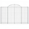 Cestos gabião arqueados 8pcs 200x30x120/140cm ferro galvanizado 4