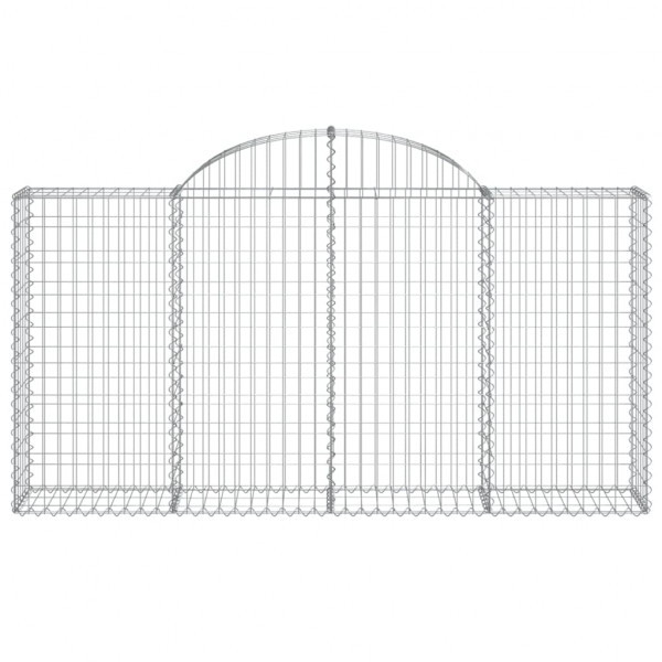 Cestas de gaviones 3 uds forma de arco hierro 200x30x100/120 cm M 4