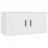 Set de muebles para TV 6 piezas madera contrachapada blanco 4