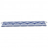 Cojín banco jardín tela Oxford a rayas azul y blanco 180x50x7cm 4
