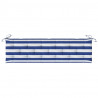 Almofadão p/ banco jardim 180x50x7 cm tecido oxford azul/branco 5