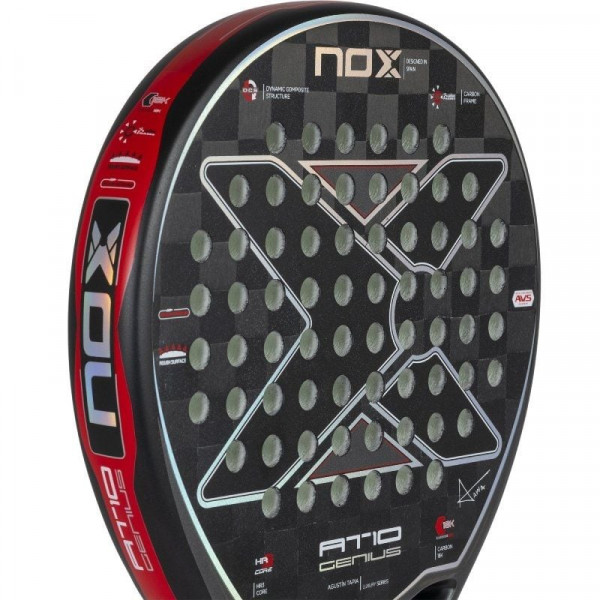 Raquete padel noxsport at10 gênio de luxo 18k 2023 preto M 4