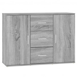 Aparador de madera contrachapada gris Sonoma 91x29.5x65 cm H