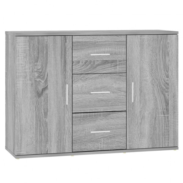 Aparador de madera contrachapada gris Sonoma 91x29.5x65 cm M 2