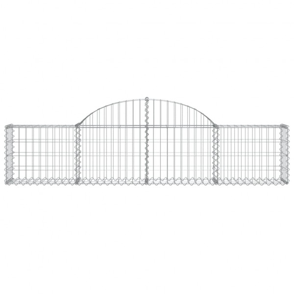 Cestos gabião arqueados 5 pcs 200x30x40/60 cm ferro galvanizado M 4