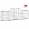 Cestos gabião arqueados 18pcs 200x30x60/80 cm ferro galvanizado 2