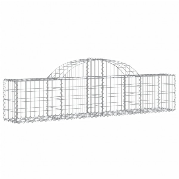 Cestos gabião arqueados 13pcs 200x30x40/60 cm ferro galvanizado M 3