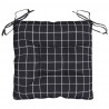 Almofadas para cadeira 4 peças tecido Oxford xadrez preto 50x50x7 cm 4