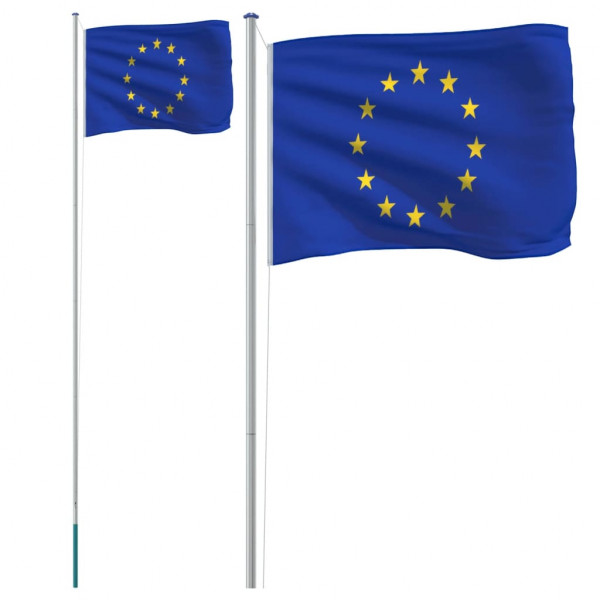 Mástil y bandera de Europa aluminio 6.23 m M 2