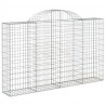 Cestos gabião arqueados 2pcs 200x30x120/140cm ferro galvanizado 3