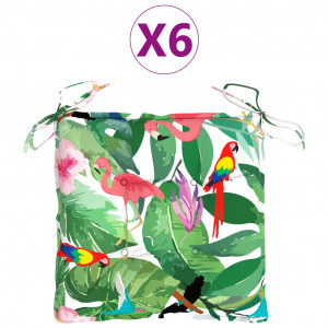 Cojines para silla 6 uds tela Oxford multicolor 50x50x7 cm H