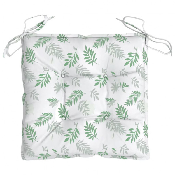 Almofadões p/ cadeira 4 pcs tecido oxford padrão folhas M 4