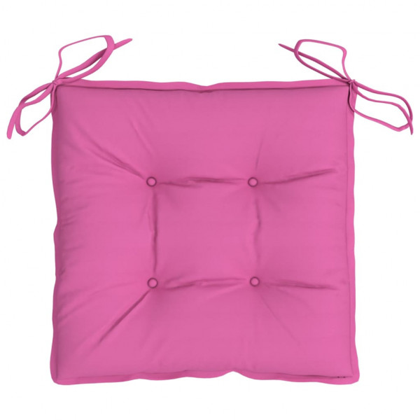 Cojines de silla de jardín 2 uds tela Oxford rosa 50x50x7 cm M 4