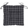 Cojines para silla 2 uds tela Oxford a cuadros negro 50x50x7 cm 4