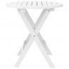 Mesa de jardín plegable madera maciza de acacia blanco Ø 46 cm 4