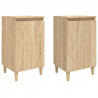 Mesitas de noche 2 uds madera contrachapada roble 40x35x70 cm 2