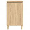 Mesitas de noche 2 uds madera contrachapada roble 40x35x70 cm 5