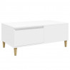 Mesa de centro madera contrachapada blanco 90x50x36.5 cm 2